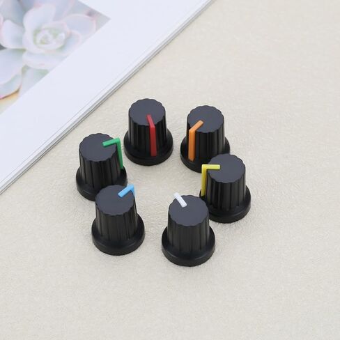 30pcs control control control control knob 6mm knurled shaft hole 15.5x15mm for audio adio car reclifier white/red/orang in Saudi Arabia