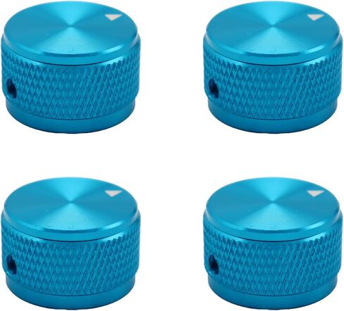 مقابض الغيتار 4pcs من ألومنيوم ، أسود ، مكونة ، 0.98 × 0.61 بوصة (د*ح) ، التحكم في الجهد ، الصوت ، الصوت ، الغيتار الكهربائي (الأزرق) in Kuwait