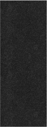 Ottomanson 2'7" x 15' Hallway Runner with Scraper Pile - Extra Durable Non-Slip Rug Mat for Indoor & Outdoor Use - Ideal for Kitchen, Entryway & Garage - High-Traffic Carpet, Black in Saudi Arabia