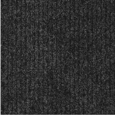 Ottomanson 2'7" x 15' Hallway Runner with Scraper Pile - Extra Durable Non-Slip Rug Mat for Indoor & Outdoor Use - Ideal for Kitchen, Entryway & Garage - High-Traffic Carpet, Black in Saudi Arabia