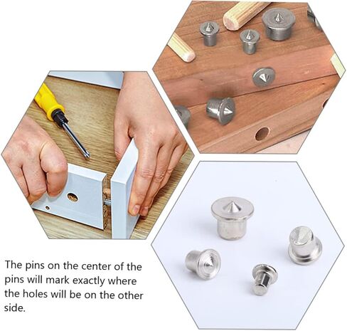 Homoyoyo 2sets Dowel Woodworking Tool Dowel لمركز الحفر الدقيق للتجميع الأثاث للمواد الباطن والتجنيد للمشاريع والحرف اليدوية in Kuwait