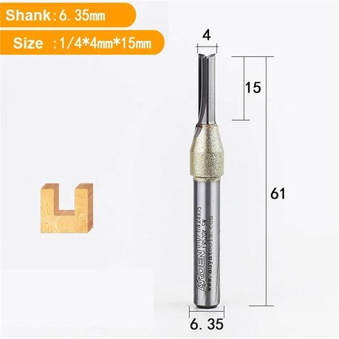Arden 6.35mm CNC TCT end end Mill Tool Woodworking Tool Carbide Cutter 1/4 bit shank bit for mdf plywood chipboard slot (t01805) in Saudi Arabia