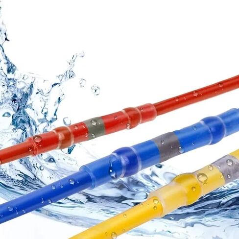 250pcs حلقة لحام حلقة اللحام بالماء مزيج لحام أنبوب أنبوب مناسبة للتطبيقات الكهربائية والشاحنة والموصل (أصفر 20 أزرق 90 أحمر 100 أبيض 40) in Saudi Arabia