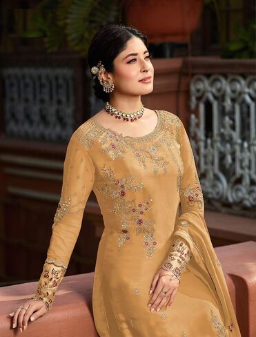 Ready to Wear Indian Pakistani Ethnic Wear Designer Straight Salwar Kameez Churidar Suit for Womens in Kuwait