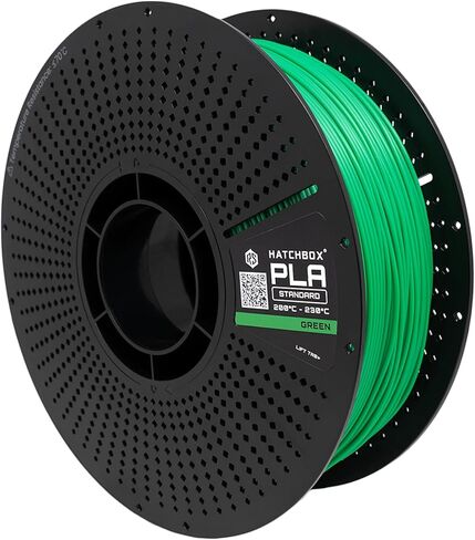 Hatchbox 1.75mm PLA 3D Frinter Bivament Series 1 kg refill ، تشمل التخزين المؤقت القابل لإعادة الاستخدام للطباعة ثلاثية الأبعاد ، دقة الأبعاد +/- 0.03 مم ، أسود in Kuwait