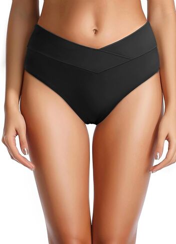 Tempt Me Women Full Coverage Bikini Bottom - V Cut Swimsuit High Waisted Bathing Suit Bottoms 2025 in Saudi Arabia