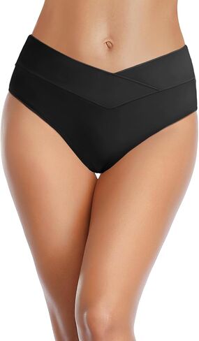 Tempt Me Women Full Coverage Bikini Bottom - V Cut Swimsuit High Waisted Bathing Suit Bottoms 2025 in Saudi Arabia