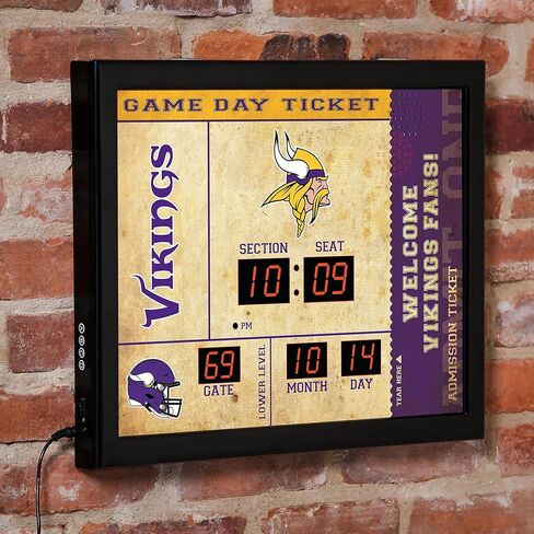 NFL Dallas Cowboys Scoreboard Digital Wall Clock with Bluetooth Speaker, Vintage Wall Decor for Sports Man Cave, Game Rooms, Gift for Football Fans in Kuwait