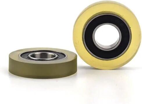 10pcs/50pcs 8 * 22 * ​​5mm 698rs بلاستيك محمل الدليل الصامت عجلات PU الأخدود العميق تحمل شفافية (10pcs) in Saudi Arabia