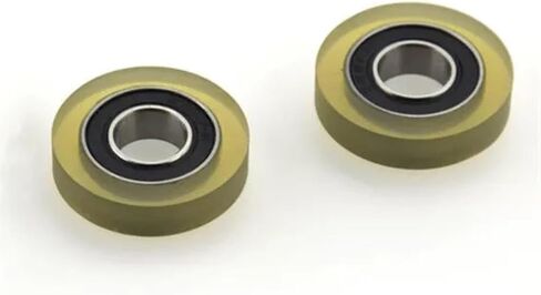 10pcs/50pcs 8 * 22 * ​​5mm 698rs بلاستيك محمل الدليل الصامت عجلات PU الأخدود العميق تحمل شفافية (10pcs) in Saudi Arabia