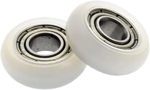 20pcs Plastic Coated Bearing 6 * 18 * 6mm 686ZZ Nylon Deep Groove Bearing Pulleys Door Window Roller White in Saudi Arabia