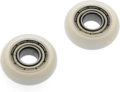 20pcs Plastic Coated Bearing 6 * 18 * 6mm 686ZZ Nylon Deep Groove Bearing Pulleys Door Window Roller White in Saudi Arabia