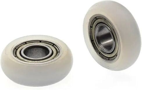 20pcs Plastic Coated Bearing 6 * 18 * 6mm 686ZZ Nylon Deep Groove Bearing Pulleys Door Window Roller White in Saudi Arabia