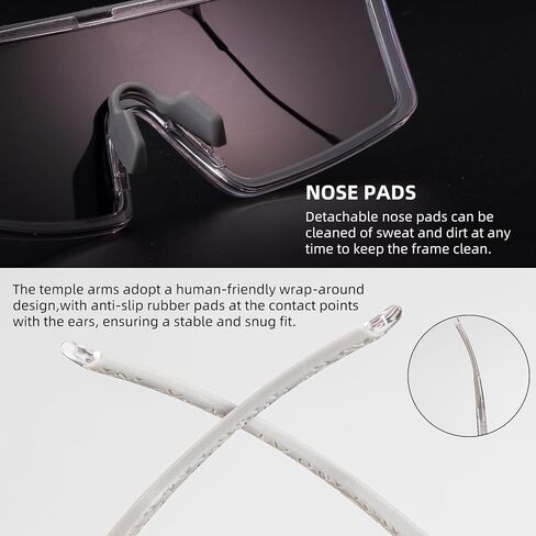 Rockbros Photochromic Cycling Cycling Clickes UV400 نظارات الدراجة خفيفة الوزن ركوب الدراجات في الهواء الطلق للرياضة في الهواء الطلق in Saudi Arabia