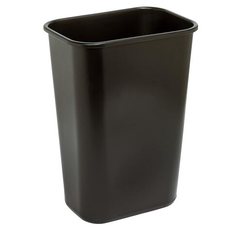 Wastebasket, 10.25 Gallons, 20 1/2in.H x 15 1/2in.W x 11 1/2in.D, Black, WB0196 in Saudi Arabia