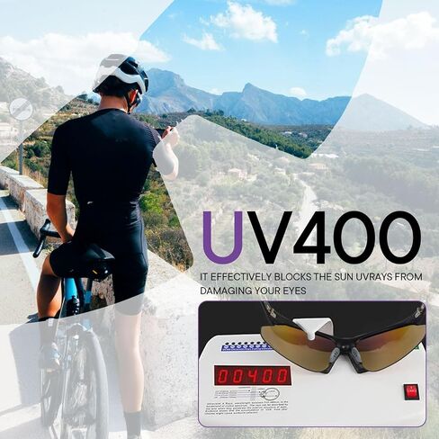 نظارة شمسية رياضية مستقطبة للرجال والنساء-حماية UV400 ، مكافحة الوهمية للجري ، الرضا ، ركوب الدراجات ، القيادة in Saudi Arabia
