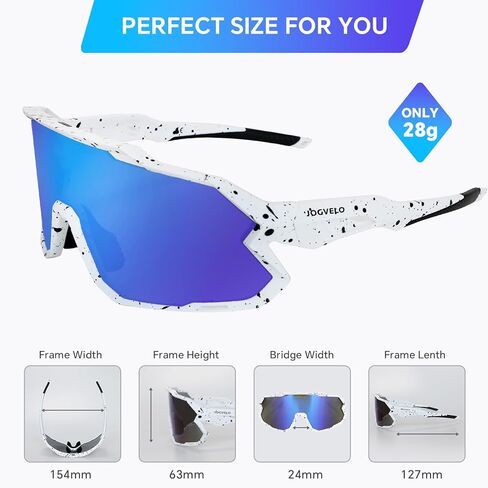 نظارات ركوب الدراجات ، نظارة شمسية رياضية مستقطبة للرجال/النساء/الشباب مع 3 عدسة قابلة للتبديل in Kuwait