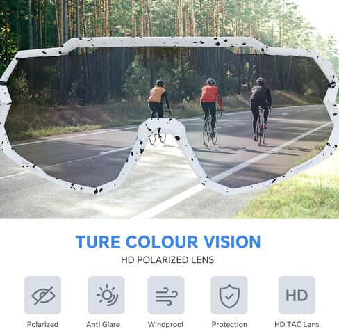 نظارات ركوب الدراجات ، نظارة شمسية رياضية مستقطبة للرجال/النساء/الشباب مع 3 عدسة قابلة للتبديل in Kuwait