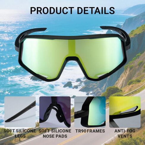 Sport Running Glasses for Women Men UV400 Protection TR90 Frame Multi Sport Eyewear Baseball Biking Cycling Glasses in Saudi Arabia