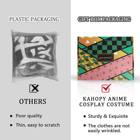 Kahopy Anime Cosplay Costume Tanjiro Zenitsu Shinobu Giyu Mitsuri Outfit Set with Wig Earrings Uniform for Halloween(Tan-S) in Saudi Arabia