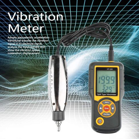 HT 1201 عداد الاهتزاز الرقمي ، اختبار محلل مستشعر مستشعر مستشعر Vibrometer لإزاحة سرعة الاهتزاز in Saudi Arabia