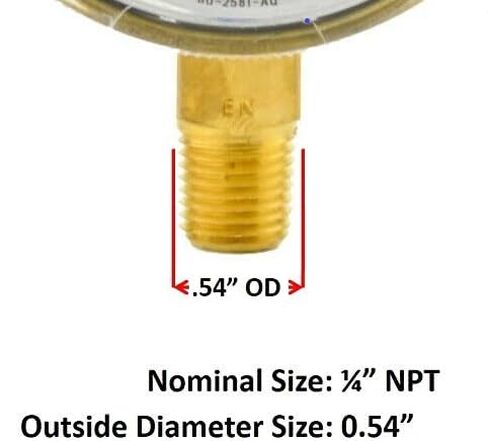 Low and High Pressure Replacement Gauges for Acetylene Regulator 2" x 30 psi and 400 psi in Kuwait