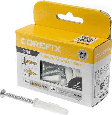 ONE Universal Drywall Anchors & Screws Pack of 100, Heavy Duty (220lbs in Concrete) Wall Anchor Suitable or All Wall Types. Perfect for Mounting Shelves, Hanging TV's and Securing Cabinets in Saudi Arabia
