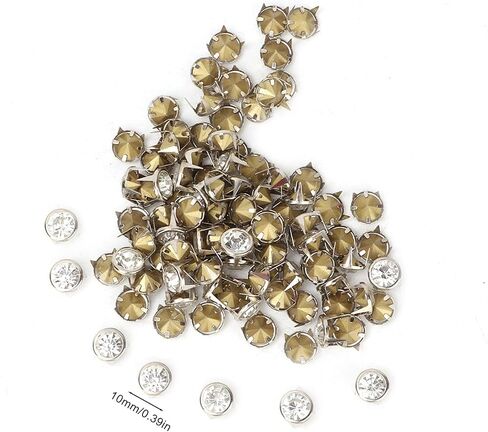Fayelume 100 PCS Studs Spots, 10 MM Metal Studs, Rivets Spots Stud Cap, Claw Rivets, for Clothing, Fabric, Leather Crafting in Saudi Arabia