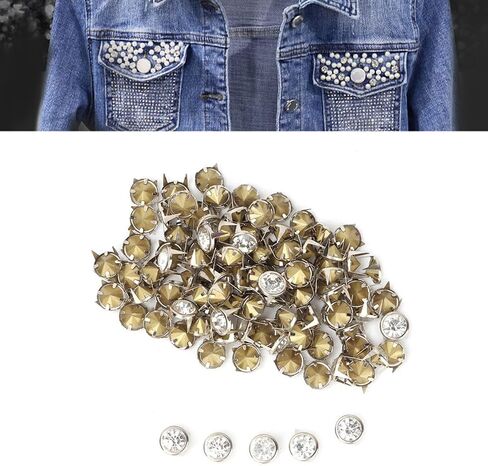 Fayelume 100 PCS Studs Spots, 10 MM Metal Studs, Rivets Spots Stud Cap, Claw Rivets, for Clothing, Fabric, Leather Crafting in Saudi Arabia