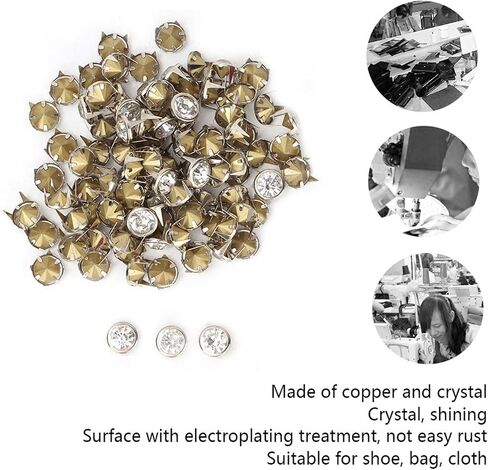 Fayelume 100 PCS Studs Spots, 10 MM Metal Studs, Rivets Spots Stud Cap, Claw Rivets, for Clothing, Fabric, Leather Crafting in Saudi Arabia
