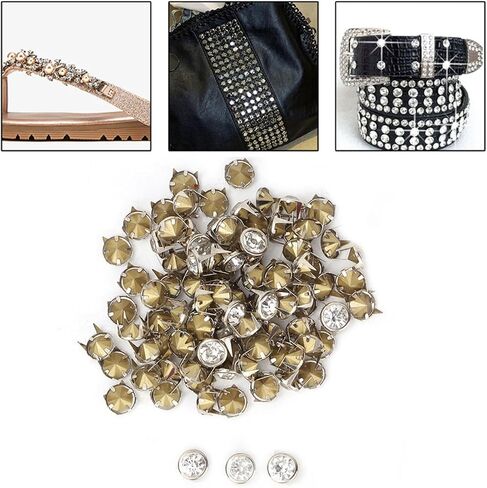 Fayelume 100 PCS Studs Spots, 10 MM Metal Studs, Rivets Spots Stud Cap, Claw Rivets, for Clothing, Fabric, Leather Crafting in Saudi Arabia