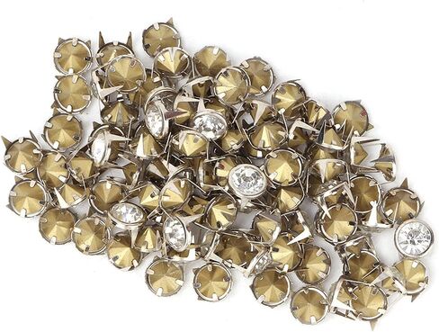 Fayelume 100 PCS Studs Spots, 10 MM Metal Studs, Rivets Spots Stud Cap, Claw Rivets, for Clothing, Fabric, Leather Crafting in Saudi Arabia