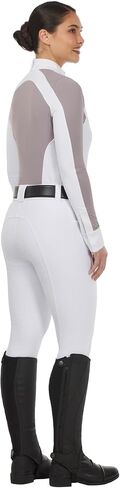 Kerrits Affinity Women's Long Sleeve Shirt - قميص منافسة الفروسية خفيفة الوزن ، طوق Snap in Kuwait