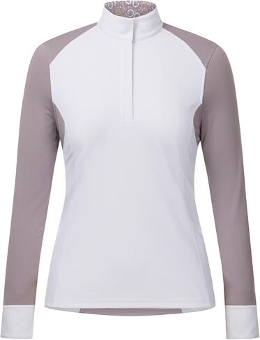 Kerrits Affinity Women's Long Sleeve Shirt - قميص منافسة الفروسية خفيفة الوزن ، طوق Snap in Kuwait