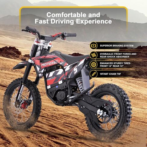 Mototec 60V Pro Electric Dirt Bike 2000W Lithium in Kuwait