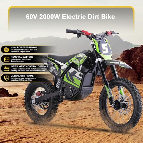 Mototec 60V Pro Electric Dirt Bike 2000W Lithium in Saudi Arabia