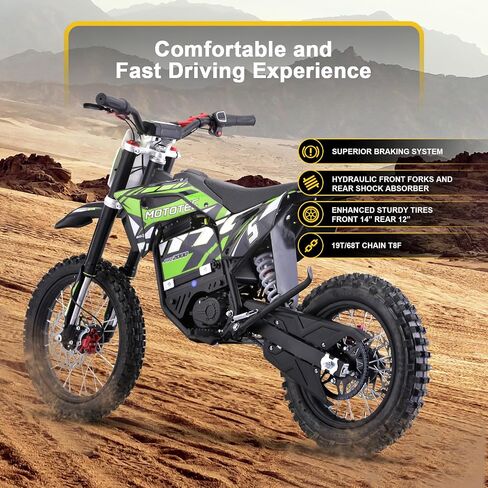 Mototec 60V Pro Electric Dirt Bike 2000W Lithium in Saudi Arabia