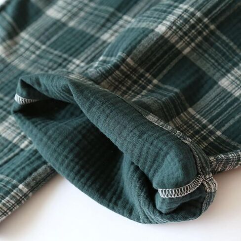 Men's Capri Pajama Pants Thin Cotton Pj Bottoms Plaid Printed Cool Cozy Home Sleep Lounge Pocket in Saudi Arabia