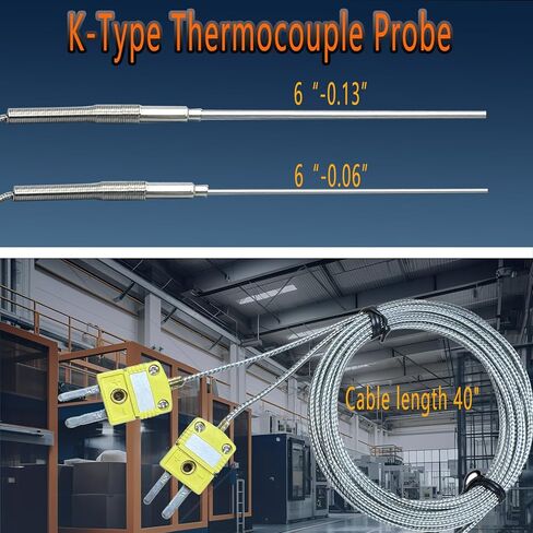 TL1917SL TL1915SL K-type probe probe كبير 6 "-0.13" مسبار صغير 6 "-0.06" قياس 40 درجة F-1100 درجة فهرنهايت in Kuwait
