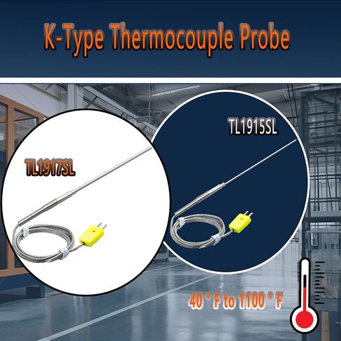 TL1917SL TL1915SL K-type probe probe كبير 6 "-0.13" مسبار صغير 6 "-0.06" قياس 40 درجة F-1100 درجة فهرنهايت in Kuwait
