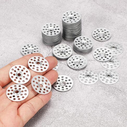 HARFINGTON 500pcs Plaster Washers 1 Inch Plaster Repair Rings Buttons Zinc Plated Metal Washer Flat Profile Washers for Wall Ceiling Drywall Repair in Saudi Arabia