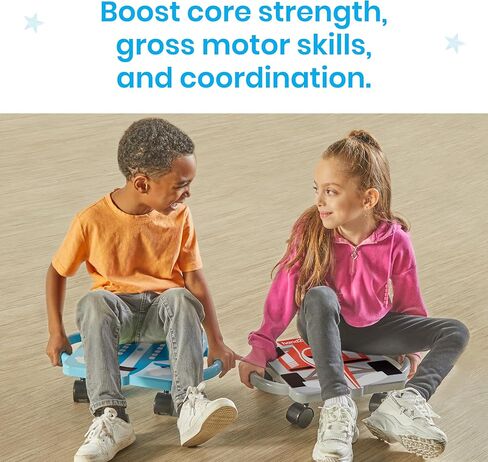 hand2mind Blue Plane Glider Scooter Board, Floor Scooter Board, Gross Motor Toys, Kids Exercise & Physical Education Equipment, Playground Toys, Indoor Active Play, Toddler Outdoor Activities in Saudi Arabia