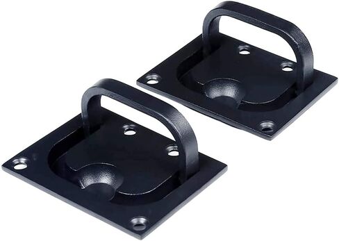 MIZUGIWA Boat Ring Hatch Pull Flush Lift, Flush Ring Pull, Marine Grade 316 Stainless Steel,Boat Ring Hatches Pull Handle for Boat Deck Hatch Handle,Black/Silver in Saudi Arabia