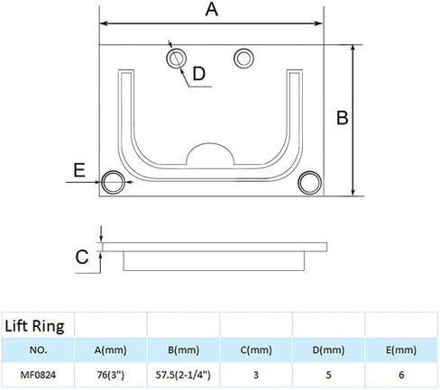 MIZUGIWA Boat Ring Hatch Pull Flush Lift, Flush Ring Pull, Marine Grade 316 Stainless Steel,Boat Ring Hatches Pull Handle for Boat Deck Hatch Handle,Black/Silver in Saudi Arabia