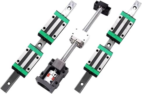 Screw Stainless Steel Ball Screw 1Pc Ball Screw Set SFU1204 +2Pc HGR15 Linear Guide+HGH15CA+HM10-57 L300-1000mm(550mm) in Saudi Arabia