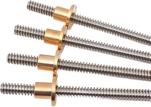 Linear Motion Ball Screw Precision Part T16 Lead Screw 100 150 200 250 300 350 400 500 600mm Lead 2mm Screw Large Lead Trapezoidal Screw 3D Printer Part(500mm) in Saudi Arabia