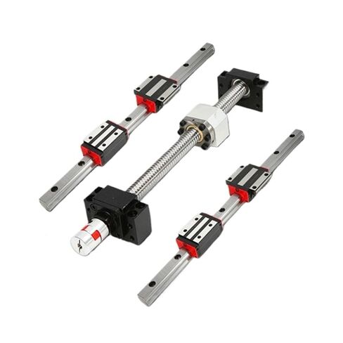 آلة التحكم في الكرة المزدوجة صامد الجوز المسمار 4pc HGH25CA النقل+2PC HGR25 150-1000MM دليل مربع خطية خطية+SFU2010 Ball Screw+BKBF15+اقتران+DSG20H (750 مم) in Kuwait