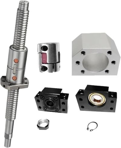 دقة كرة الحركة الخطية الجزء 1pcs set double double nut ball set dfu4010 end معالجة الجوز الإسكان اقتران من CNC محرك السائر (450 مم) in Saudi Arabia