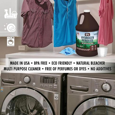 Nature's Freedom 6% Hydrogen Peroxide, Food Grade H2O2 and Purified Water Only, 1 Gallons Solution in Kuwait