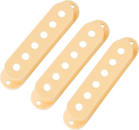 Banworks 52mm/52mm/52mm SSS Pickup Covers Set Plastic Single Coil Pickup Covers for Vintage Stratocaster Fender Strat ST SQ Style Electric Guitars Pack of 3 JT/SYQG-13 Black in Saudi Arabia